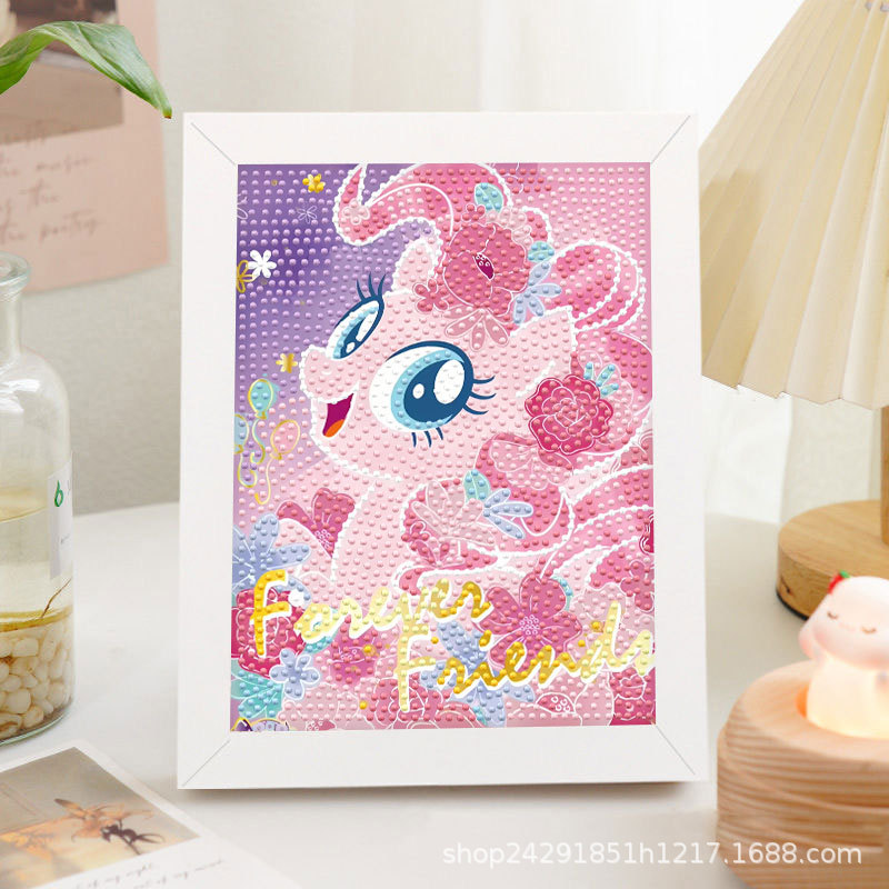 Diamante nuevo lápiz de dibujos animados pequeño nuevo pegatino diy puzzle manual regalo de cumpleaños para niños estudiantes