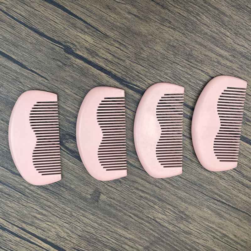 G family small bag comb printed LOGO set peach wood comb beige color pink beauty comb linen small floral bag with