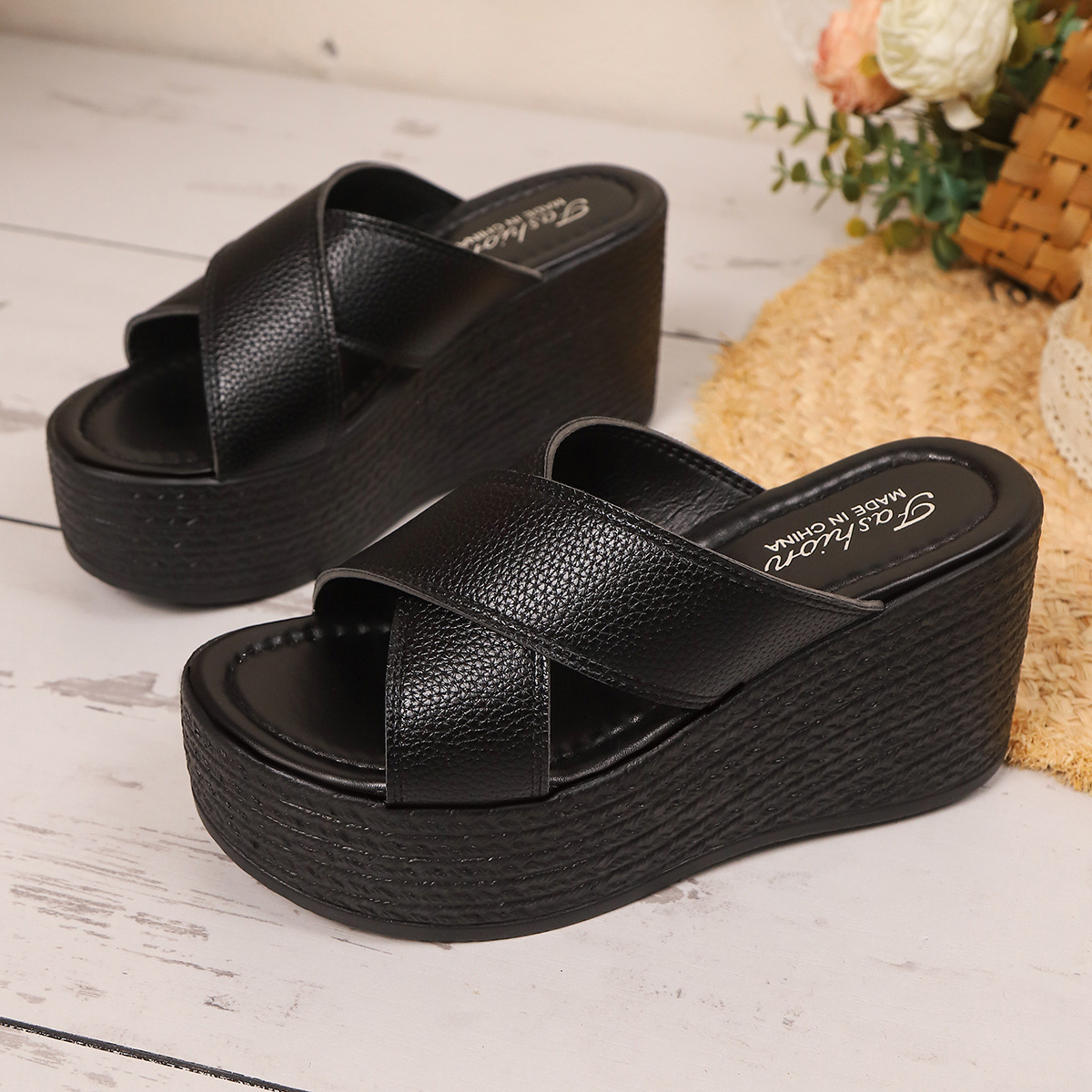 Women's Strap Wedge Sandals Summer Plus Size Platform In Stock Summer Collection_voghion.com