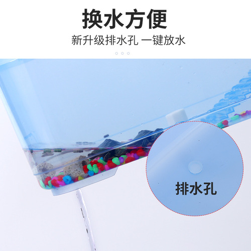 Plastic desktop fish tank turtle tank large and small turtle tanks with sunbathing platforms turtle basin turtle box pet box reptile box 