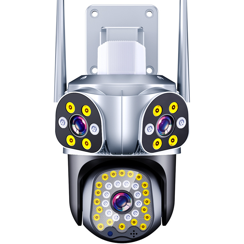 360 grados panorámicos sin ángulo muerto monitor inalámbrico largo ah con teléfono móvil remoto al aire libre HD tres lentes tres imágenes