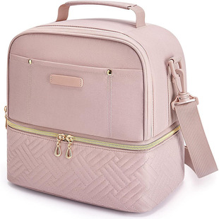Amazon hot-selling double-layer thermal insulation bag outdoor picnic bag large capacity crossbody leak-proof cold-keeping ice bag