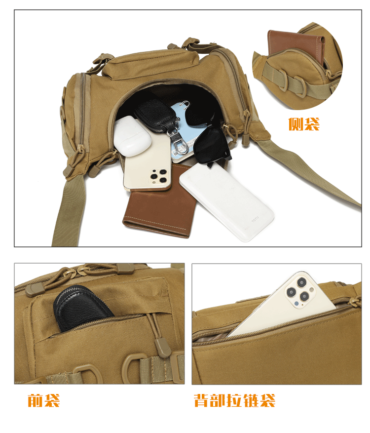 Nueva riñonera de camuflaje para entrenamiento al Aire Libre, táctica, pequeña, impermeable, para montañismo y ciclismo. - details 3