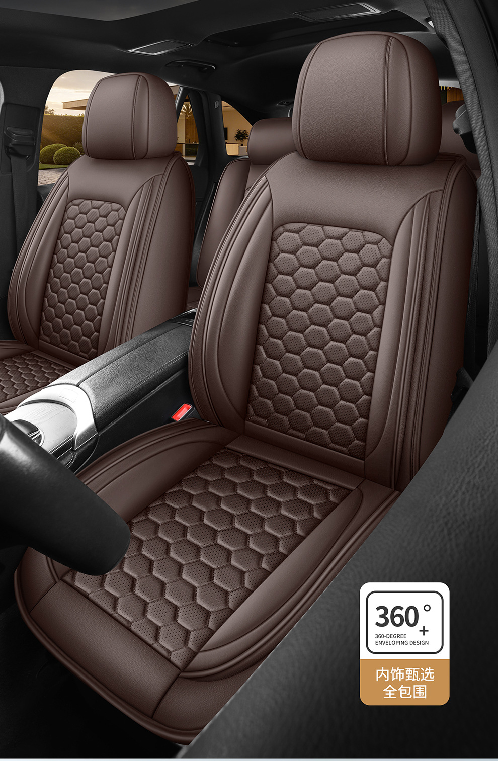 2026 New Model Car Seat Covers Wholesale, Universal for All Seasons, Five-Seater, Durable Leather, Breathable, Non-Slip, Amazon New Product Seat Cushions