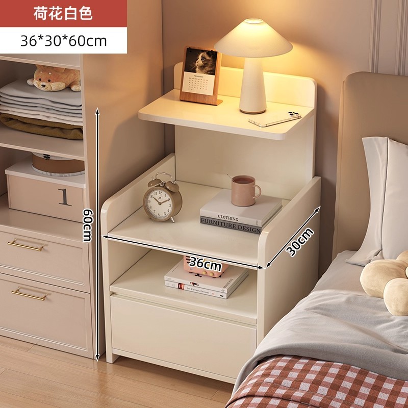 Escritorio de cabezal de cama pequeño estante de almacenamiento simple para dormitorios domésticos 2025 almacenamiento explosivo armario de almacenamiento para alquiler de habitación