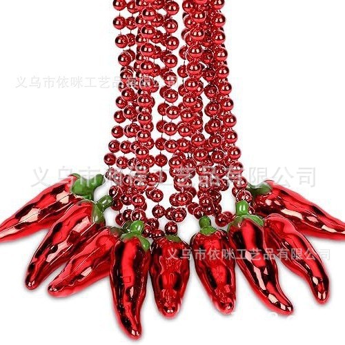 Collar de cuentas de chile collar de regalo de fiesta de chile 5 de mayo decoración de fiesta de carnaval