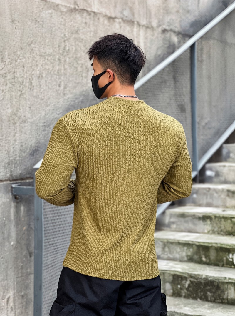 Men's Long Sleeve Workout Shirt Casual Gym Tee American Style Loose Fit Breathable Athletic Top for Basketball Running And Training_viptrois.com