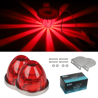 Gündüz işıqları — Led Lights, Ship Signal Lights - 10-30v-always-on-red-pack-of-two-2-brackets