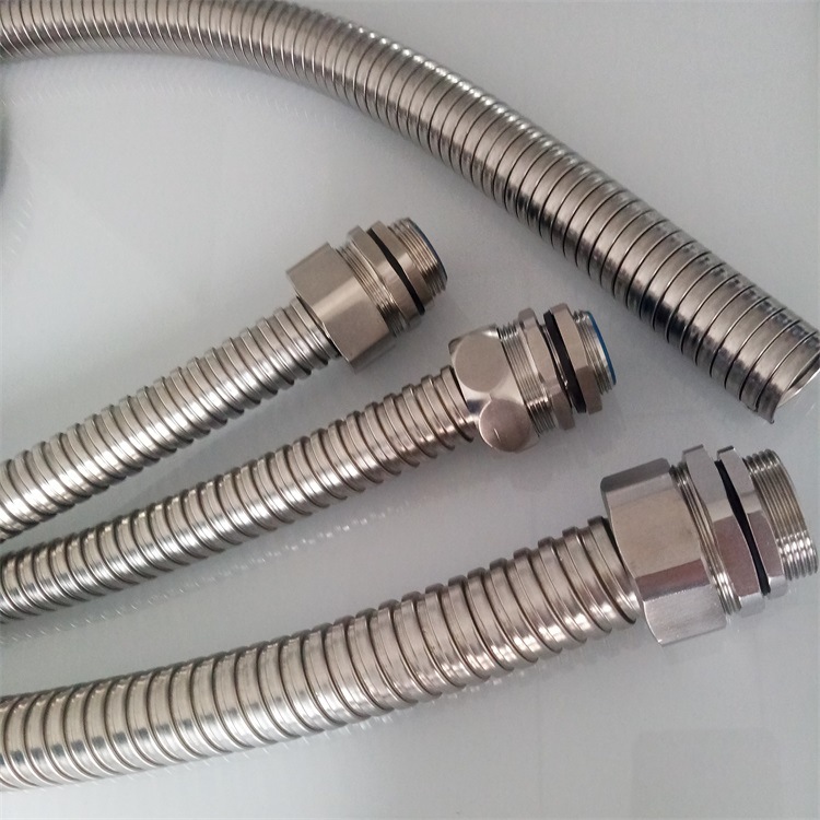 宝鸡福莱通P3型不锈钢软管 穿线用304单扣柔性金属护套Φ20mm