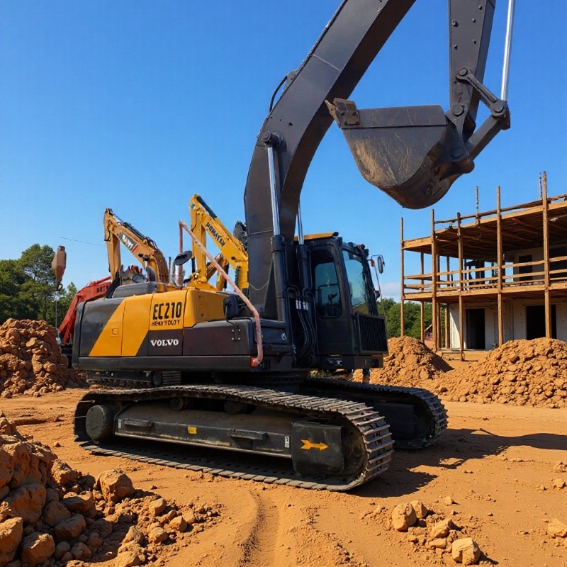 Comercio exterior Volvo EC210 EC240 EC300 excavadora tipo orugas gran sitio de construcción de ingeniería de construcción