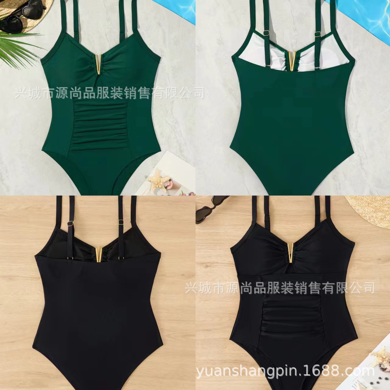 2025 One-Piece Swimsuit Women's Solid Color Swimsuit with Breast Pad Swimsuit Swimsuit Cross-Border Amazon Russia Aliexpress