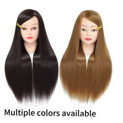 ウィッグヘッド、メイクアップアーティスト練習用、人形型ヘアスタイリング、編み込みモデルヘッド、人形型モールド、練習用ヘッド、ロングストレートヘア
