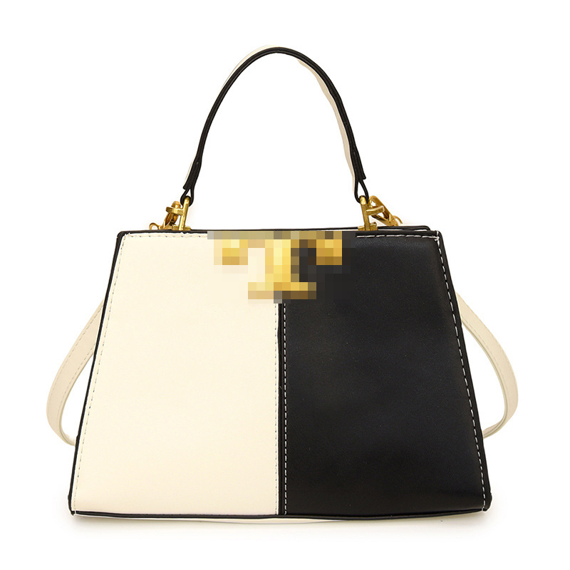Bolso de mujer de moda de color de contraste transfronterizo nuevo bolso de mensajero portátil de pu de tendencia europea y americana