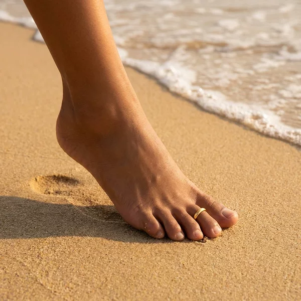 Cross-Border Hot-Selling Summer Beach Foot Rings for Women, Toe Rings, Personalized Hollow Heart-Shaped Sexy Foot Joint Rings