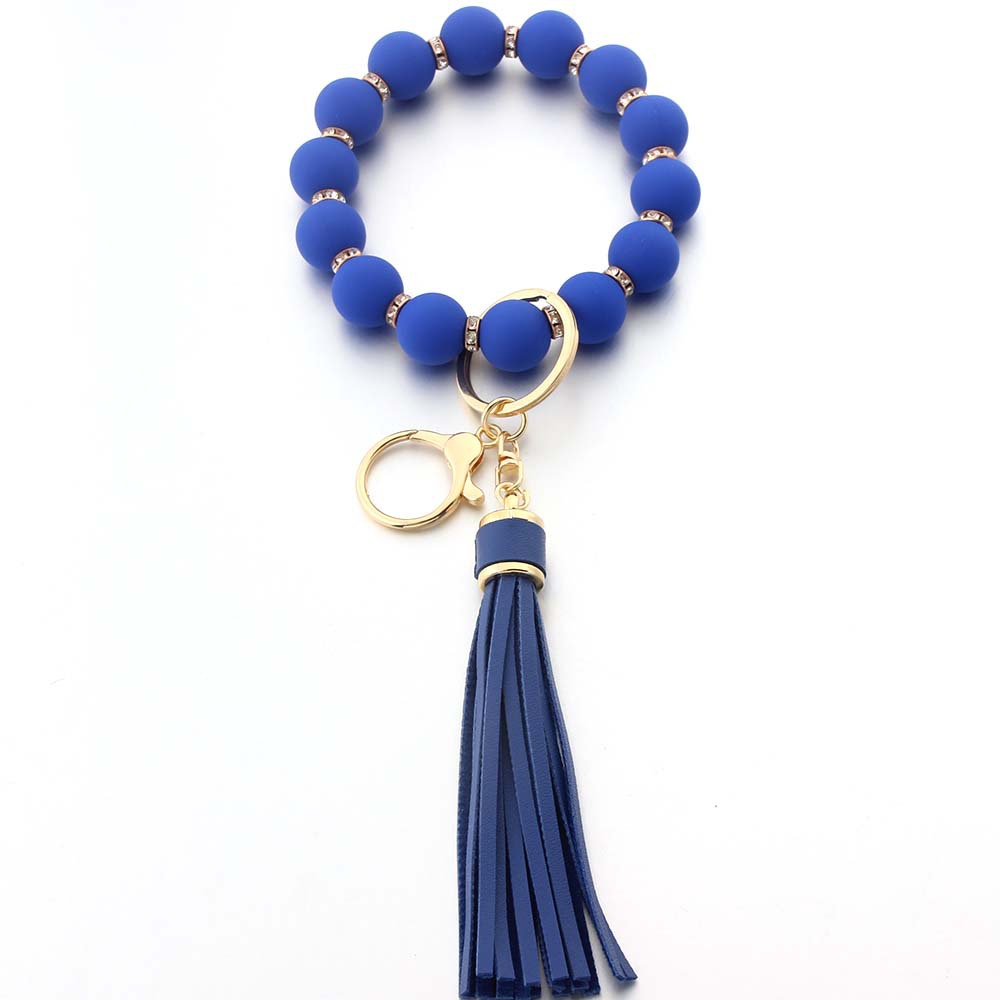Daily Occasion Simple Style Geometric Arylic Beaded Unisex Keychain