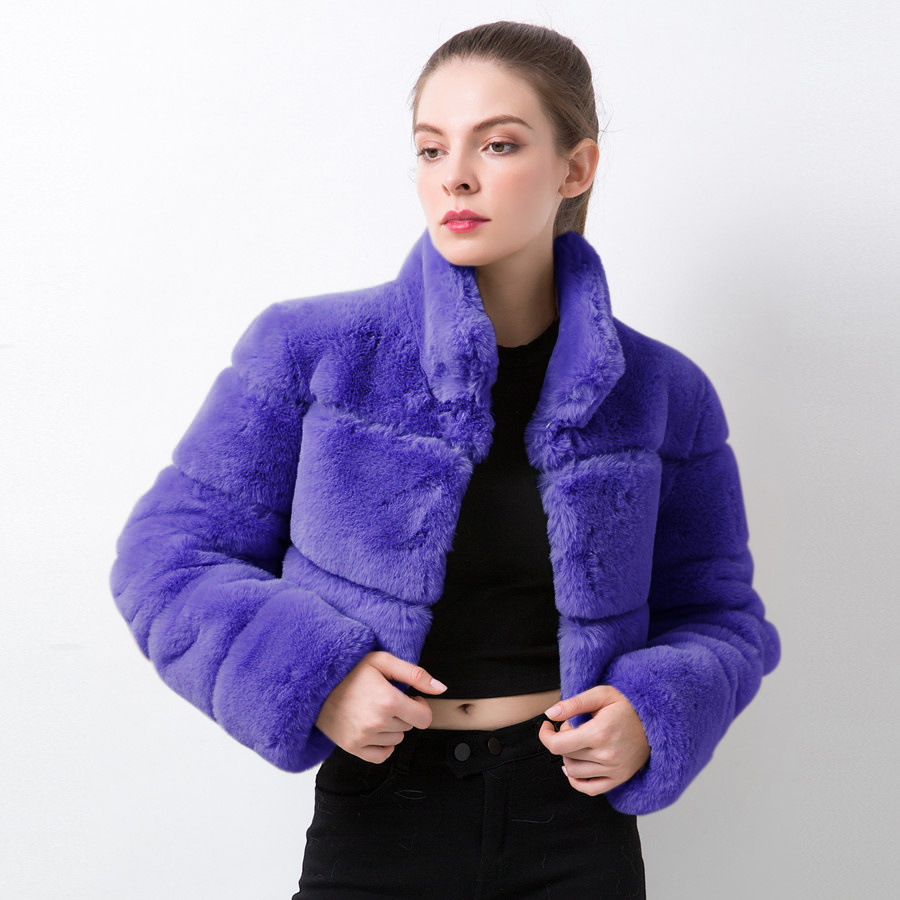 Abbigliamento Donna Pelliccia Giacca Donna Pelliccia Cuciture Orizzontali Pelliccia Artificiale_voghion.com