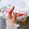 Cross-border ink girl new fashion anti-UV drill face thin sunglasses net red tide glasses INS