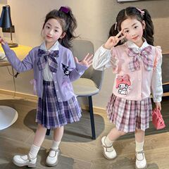 クロミメロディー2024年秋新作女の子JK風スーツC8802カーディガン3点セット