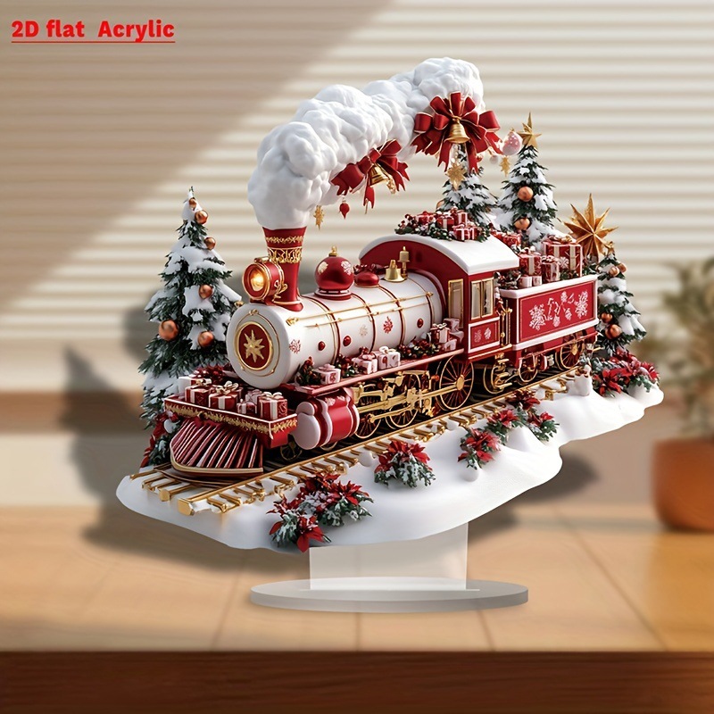 跨境节日火车白云天空装饰桌面摆件客厅卧室家居美化装饰品送人