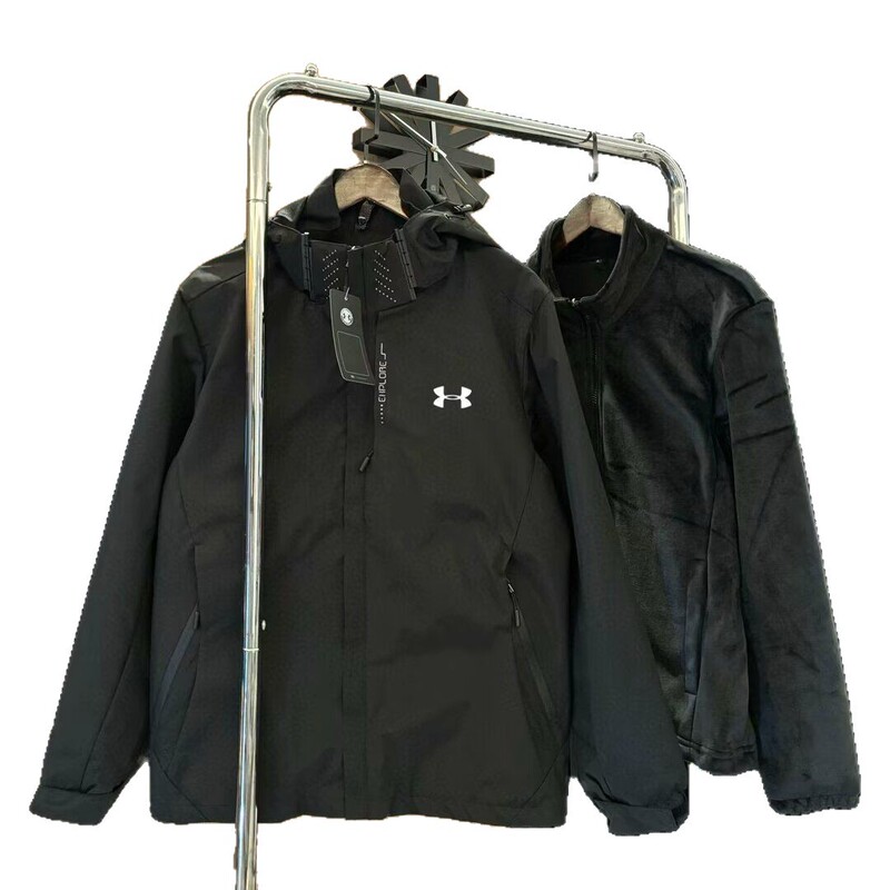 アンマ春秋突撃服男女新型UA防風防水三合一カップル保温ジャケット登山コート|undefined