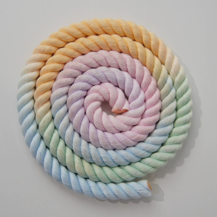 Parrot Swing Rope Perch — Colorful Cotton Climbing Rope, Fixed Both Ends, Flexible Loop