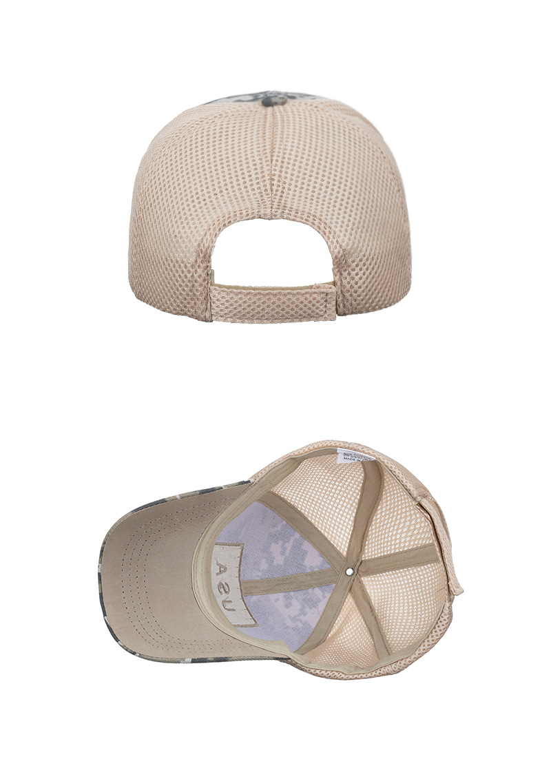 New Hat, American Flag Camouflage Sticker, Embroidered Baseball Cap, Net Cap, Men's Cap, Duck Tongue Cap, Cross-border B688_voghion.com