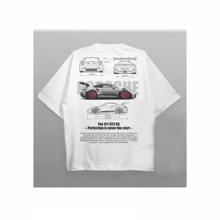 2024 Summer New Car Letter Print T-Shirt Men's and Women's Short Sleeve O-Neck Popular Aesthetic T-Shirt Y2K
