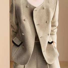 女士2023新款两件套装职业时尚欧货秋季秋冬季流行时髦洋气质名媛