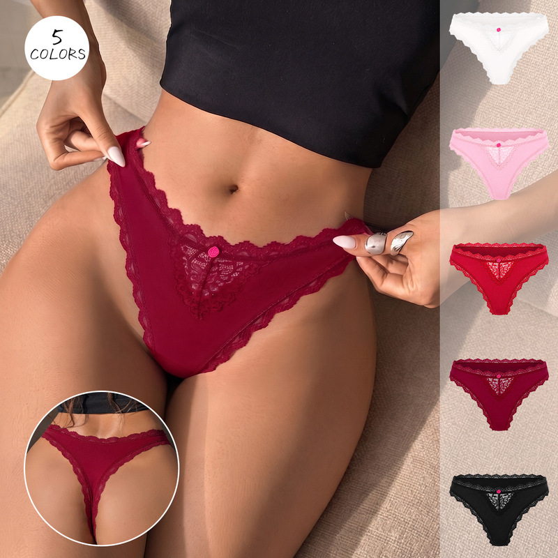 Cross-border European and American style sexy lace thong underwear for women, low-waist, seamless, breathable, available for export, direct from the manufacturer Cross-border European and American style sexy lace thong underwear for women, low-waist, seamless, breathable, available for export, direct from the manufacturer