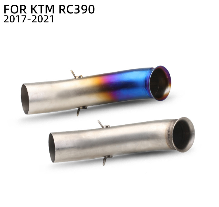 Suitable for Duke390Rc390 Exhaust Mid-Section, Stainless Steel Mid-Section Modified Duke390 Exhaust Pipe