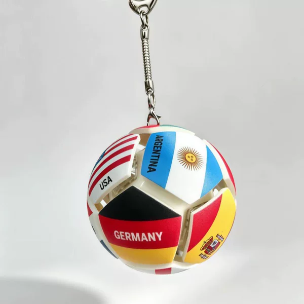 World Cup Stress-Relief Football Squeeze Toy Button Fan Merchandise Small Gifts National Flag Keychain Souvenirs