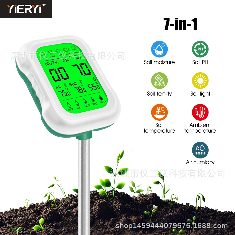 7 в 1 Измеритель почвы PH/температура/свет/плодородие почвы Детектор сада почвы