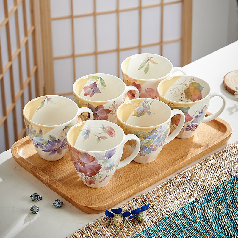 Japanese and Blue Series Mugs, High-Value Couple Mugs, Women's Water Cups, Office Cups, Breakfast Cups, Tea Cups