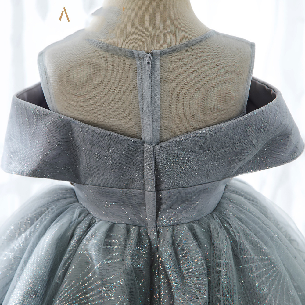 Robe de princesse féerique en tulle style années 80 pour filles, idéale pour un anniversaire, un mariage ou comme demoiselle d'honneur. 100% coton. Vêtements pour filles de 0 à 3 ans._voghion.com