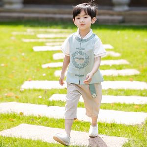 Hanfu boy children summer Chinese wind Tang Suit baby outfit national wind restoring ancient preschool performance clothing for kids