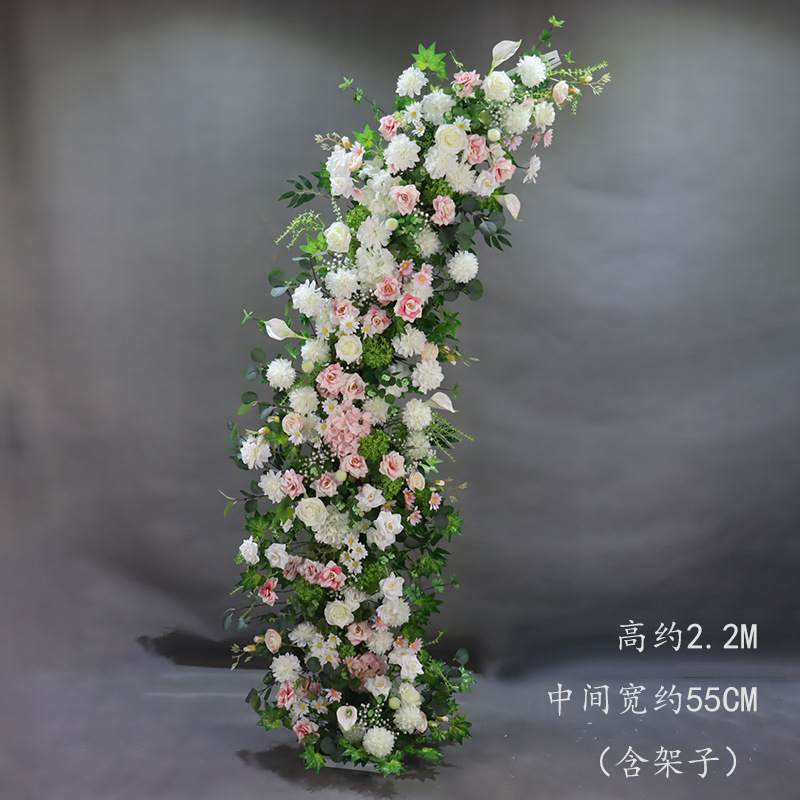 婚庆道具牛角羊角花艺拱门路引舞台套装架子成品弧形户外婚礼背景|undefined