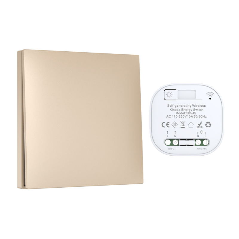 Qixin 自己発電ワイヤレスリモコンスイッチリモコンバッテリー不要配線不要家庭用壁防水自由に貼り付け可能|undefined