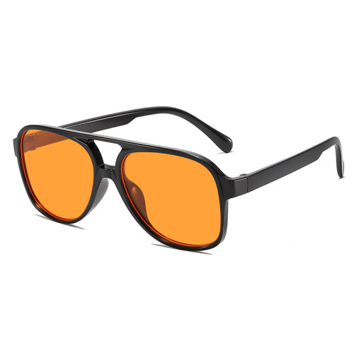 Eurasian Cross-border Retro Double-Bridge Sunglasses 2024 New Trend Ins Personality Large Frame Vlogger Same Version Frogskin Sunglasses