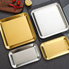 Korean Barbecue plate snack Inventory Tray golden plate stainless steel plate Restaurant Dedicated Dessert plate