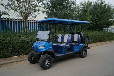 Elektrikli qolf avtomobilləri Attraction Factory Shuttle Sightseeing - three-row-6-seater-golf-cart