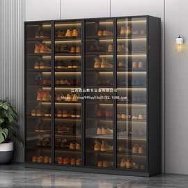 轻奢鞋柜玻璃门家用入户门口大容量收纳现代玄关阳台简约风储物柜