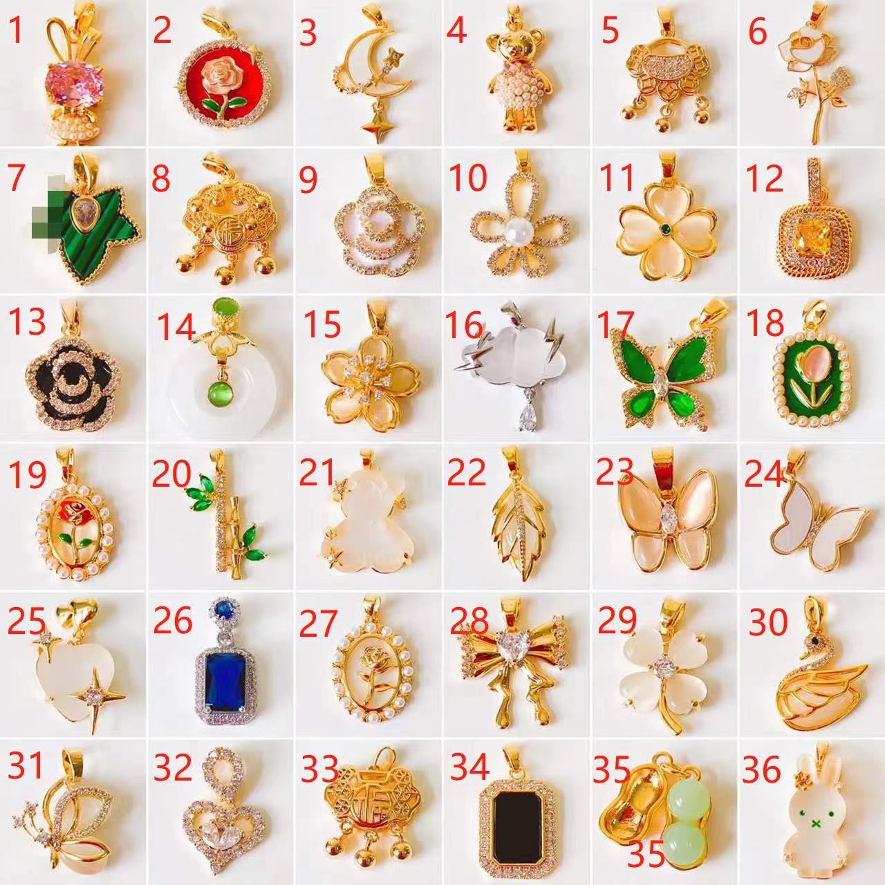 1 Piece Copper Artificial Pearls Cat's Eye Stone Zircon Geometric Charms Jewelry Accessories display picture 1