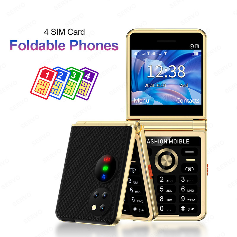 Cross-border Export Mobile Phone Foldableing Function Machine Flip-top Function Machine Four-card Four-standby Straight Machine Spare Machine for the Elderly Cross-border Export Mobile Phone Foldableing Function Machine Flip-top Function Machine Four-card Four-standby Straight Machine Spare Machine for the Elderly