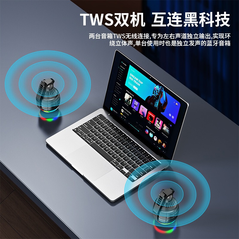 新しいワイヤレス Bluetooth オーディオ手榴弾ポータブル FM ラジオ Bluetooth スピーカー屋外登山サブウーファー|undefined