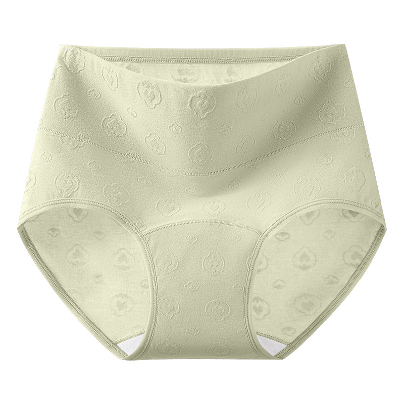Algodón puro mujer cintura alta gran tamaño algodón puro entrepierna larga algodón puro entrepierna antibacteriano grasa MM madre ropa interior de talla grande refrescante