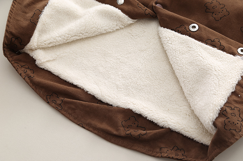 Set camicia foderata in pile e pantaloni per bambino inverno_voghion.com