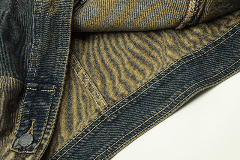 Herrenbekleidung Retro Distressed Design High Sense Denim Herren Ins Fashion Brand Casual Jacke_voghion.com
