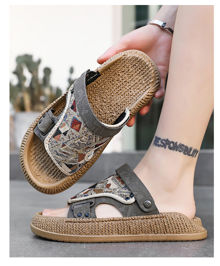 Dép sandal nam cỡ lớn hở ngón chống trượt kiểu Birkenstock đi biển — 8032 màu đen, 8032 xanh lá cây, 8032m màu chi tiết 19