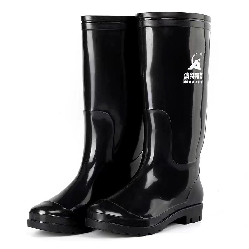 Мужские резиновые сапоги Aote Rain High Tube, черные резиновые туфли с высоким берцем 805, обувь для защиты труда, обувь для рыбалки, водная обувь, трехзащитная дождевая обувь