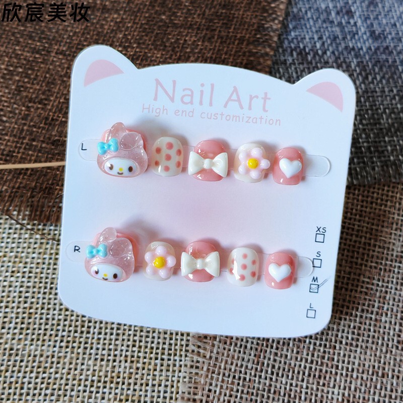 Little Flower Melody Children's Handmade Nail Art Wearable Nails--Removable Anti-Bite Nail Stickers for Babies Little Flower Melody Children's Handmade Nail Art Wearable Nails--Removable Anti-Bite Nail Stickers for Babies